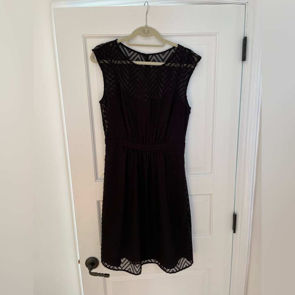 Jcrew tall black zig zag dress